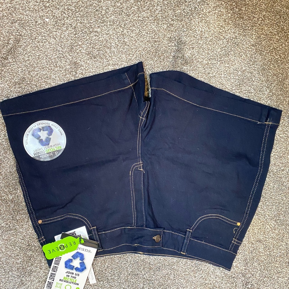 Dark Blue Denim Shorts